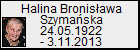 Halina Bronisawa Szymaska