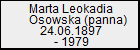 Marta Leokadia Osowska (panna)